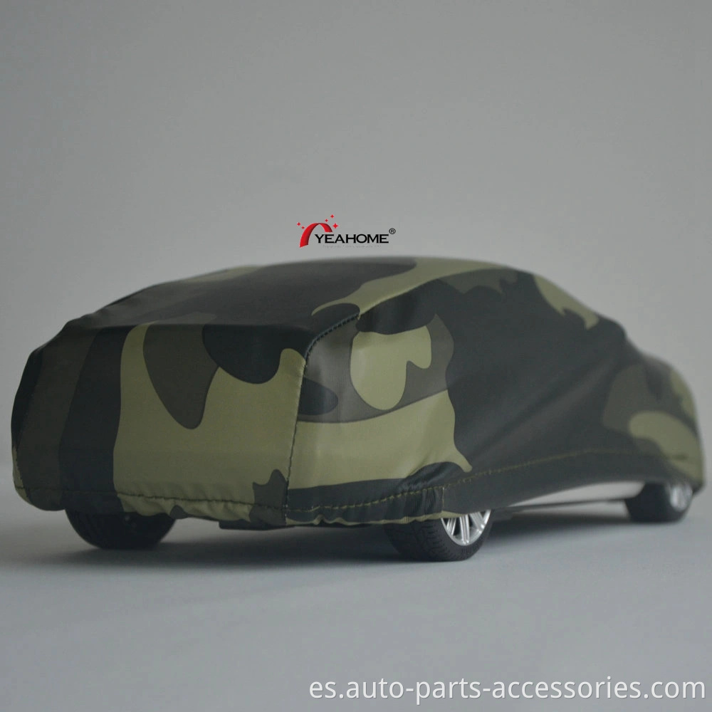 Cubierta de sedán a prueba de agua Camuflaje elástico de camuflaje para el automóvil al aire libre Impresión de la cubierta automática